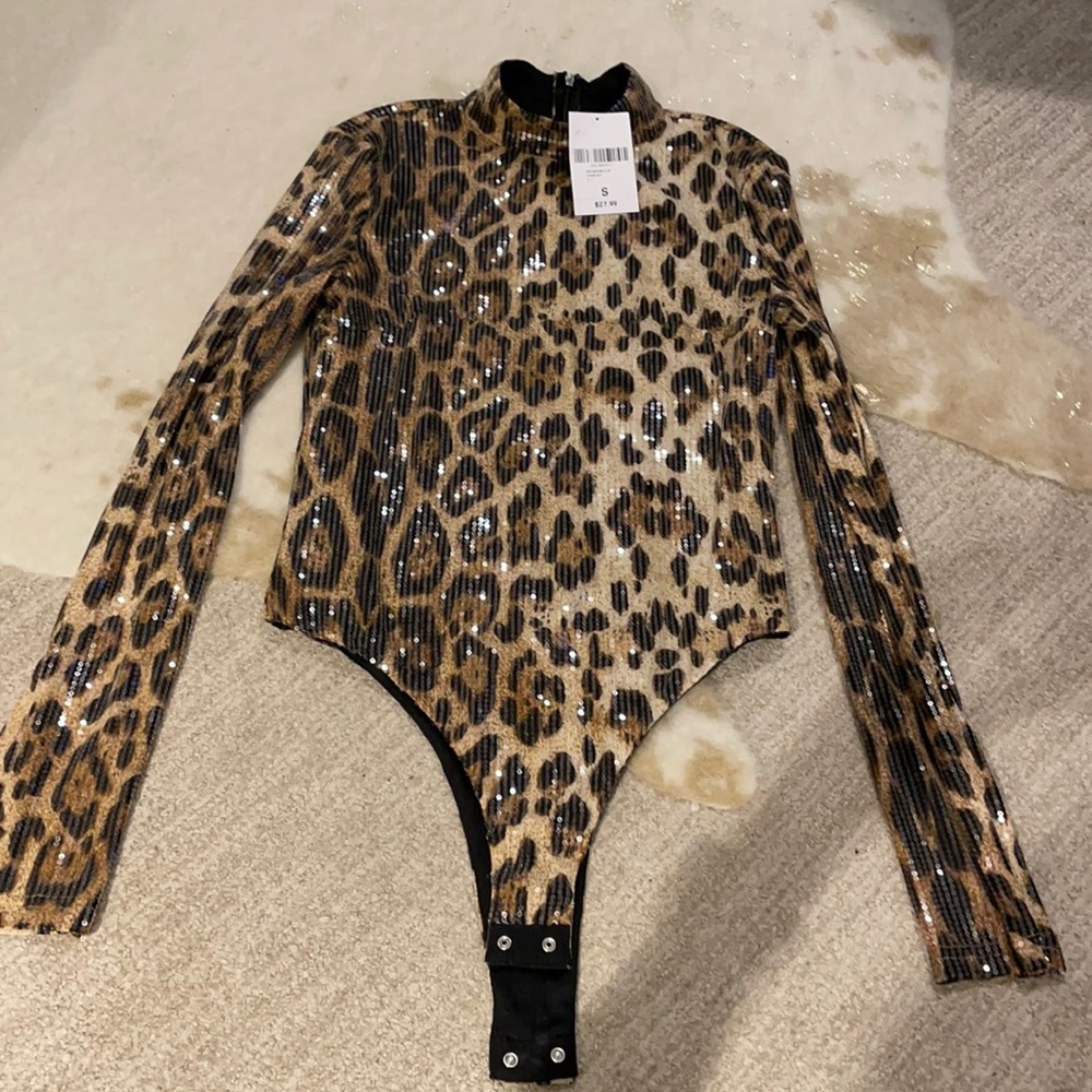 NWT Forever 21 leopard bodysuit